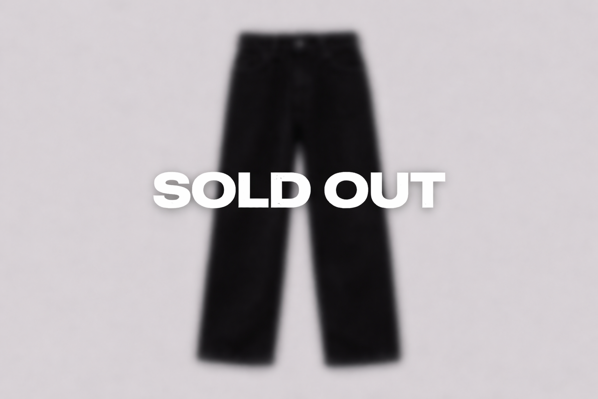 Black Loose Straight Leg Jeans